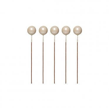 Pearl White Sphere Ball Cake Decorating Topper - Pack of 5 - 1cm