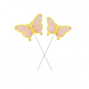 Pink Butterfly Cake Topper DIY (Pack Of 10)