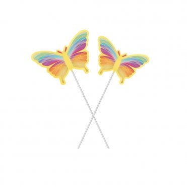 Rainbow Butterfly Cake Topper DIY (Pack Of 10)