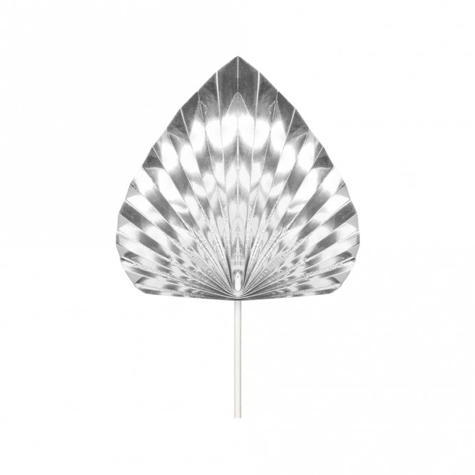 Happy Toppers Silver - Metallic Paper Spear Palm Fan Cake Topper