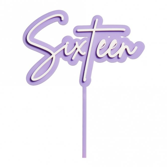Happy Toppers Sixteen - Purple/Light Purple Double Layer Cake Decorating Topper