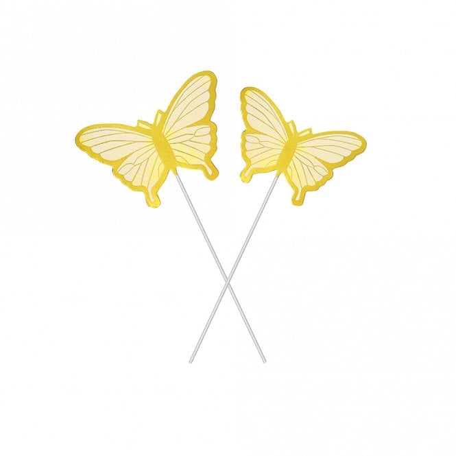 Happy Toppers White Butterfly Cake Topper DIY (Pack Of 10)