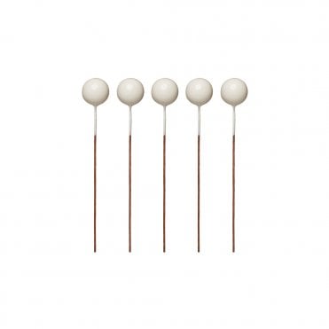 White Sphere Ball Cake Decorating Topper - Pack of 5 - 1cm