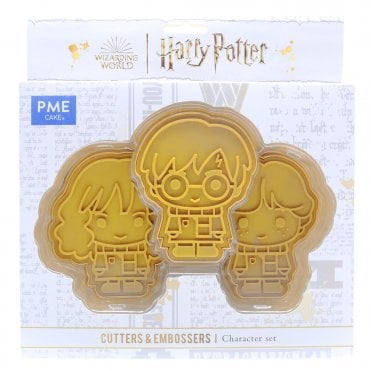 Harry Potter Cookie Cutter & Embosser, Harry, Ron & Hermione - Set of 3