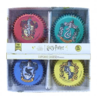 Harry Potter Foil-lined Cupcake Cases, Hogwarts Houses - Pack of 60