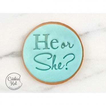 He Or She? - Embosser Stamp