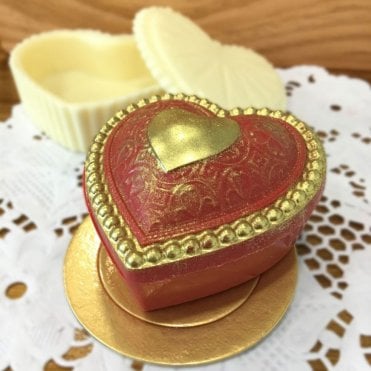 Heart Shaped Box Treasure Chocolate Mold - 2 Cavity - Special Chocolate Mould