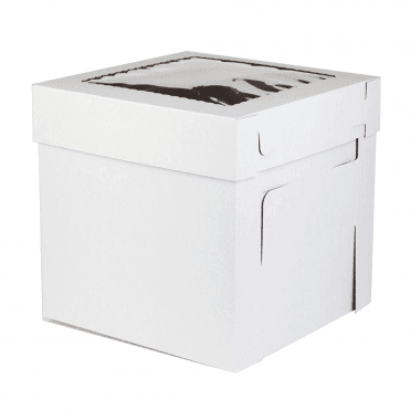 Heavy Duty Corrugated Super Deep Extra Strong Cake Box with Window