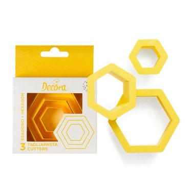 Hexagon Cookie/Icing Cutters, Set of 3