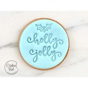 Holly Jolly - Christmas Embosser Stamp