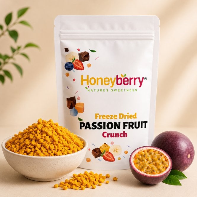 Honeyberry Freeze Dried Passion Fruit Crunch - 100g