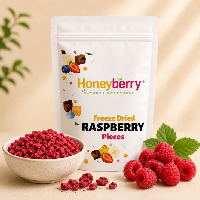 Honeyberry Freeze Dried Raspberry Pieces - 100g