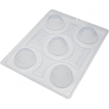 Hot Bomb Bliss Sphere Mould - 50mm - 5 Cavity - Special Chocolate Mould