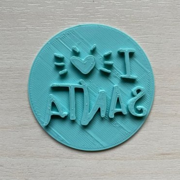 I Love Santa- Christmas Fondant Embossing Stamp