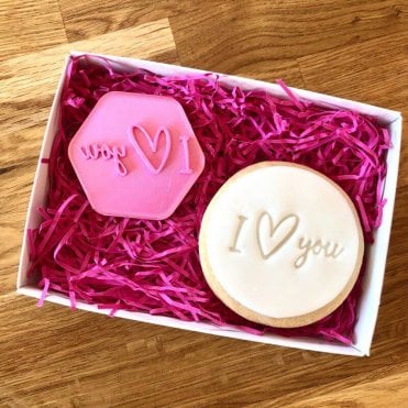 I Love You - Valentine Cookie Stamp