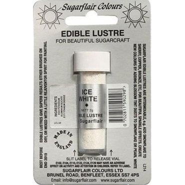 Ice White - Edible Lustre Dusting Colour 2g