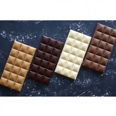 Bulged Square Chocolate Bar Polycarbonate Mould - 275 x 175 x 25mm - 3 Cavity