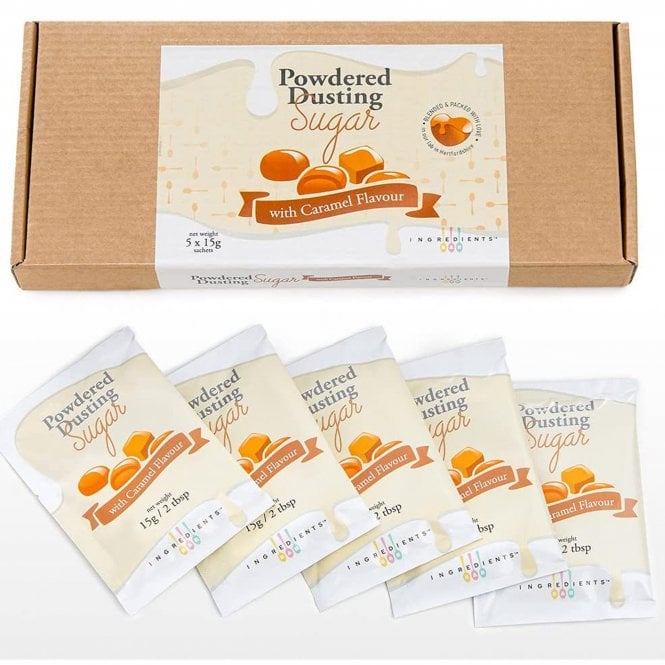 IB Powdered Dusting Sugar with Caramel Flavour - Box of 5x 15g Sachets