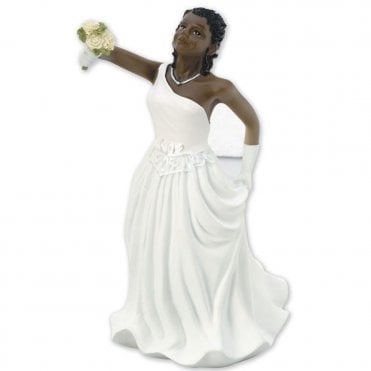Inter changeable African Bride Cake Topper 150mm