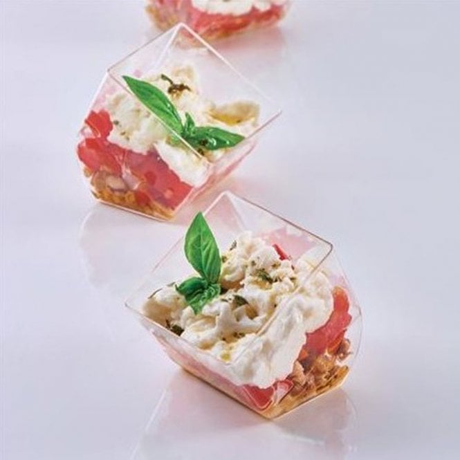 Italian Made CUBO - Small Dessert Cup 58ml - Box of 100