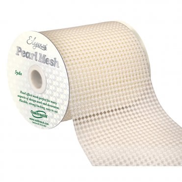 Ivory No.61 Pearl Mesh - 11.5cm x 5 Yard