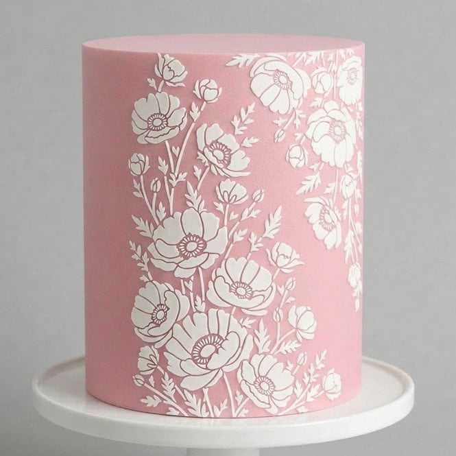 Lacupella Seamless Cake Stencil - ANEMONE