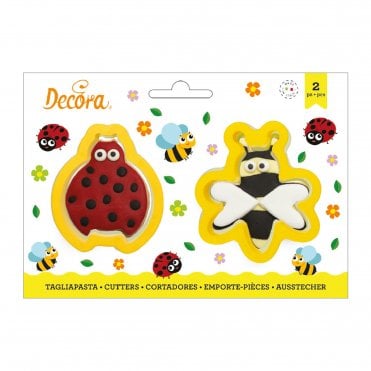 Ladybug And Bee Plastic Cookie Cutters