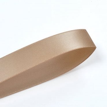 Latte Double-Faced Satin Ribbon - 15mm