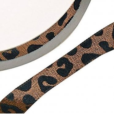 Leopard Print Ribbon - 16mm x 10M