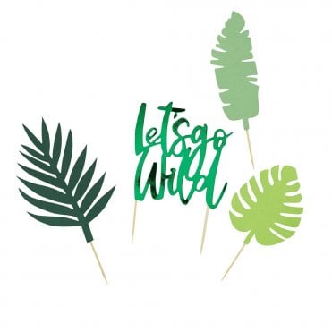 Lets Go With - Tropical Cake Topper Set Of 4