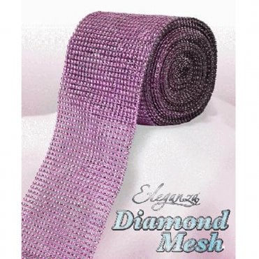 Light Pink No.21 Diamond Mesh - 12cm x 1 Yard