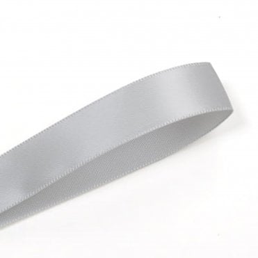 Light Silver Double-Faced Satin Ribbon - 15mm