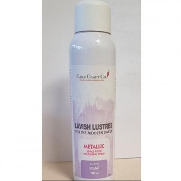 Lilac - 'Lavish Lustre' Edible Food Colouring Metallic Lustre Decorating Spray 100ml
