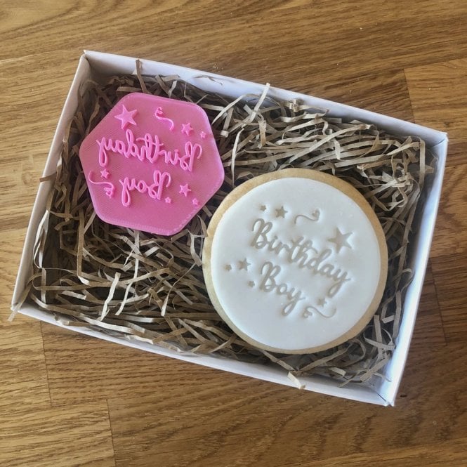 LissieLou Birthday Boy Cookie Stamp with Stars