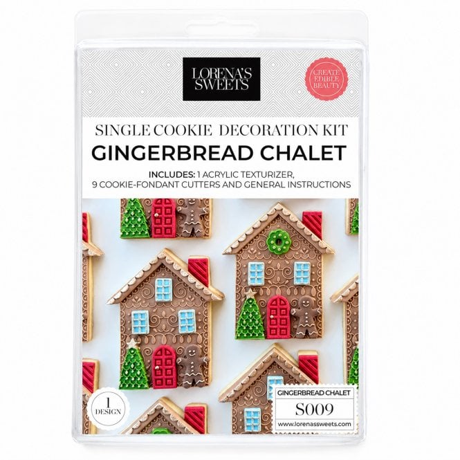 Lorena's Sweets Gingerbread Chalet Single Cookie Decoration Kit