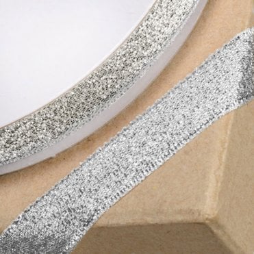Lurex Ribbon Metallic Silver - 12mm x 25M