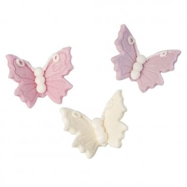 Lustred Sugar Butterflies 18pcs/box