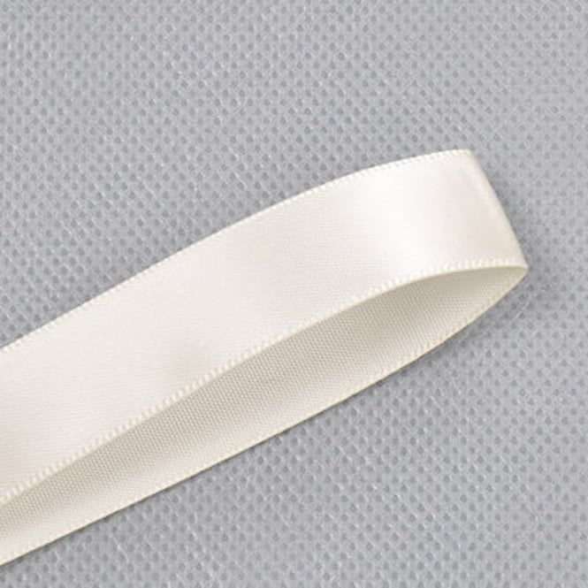Lux Ribbon Antique White Double-Faced Satin Ribbon - 25mm