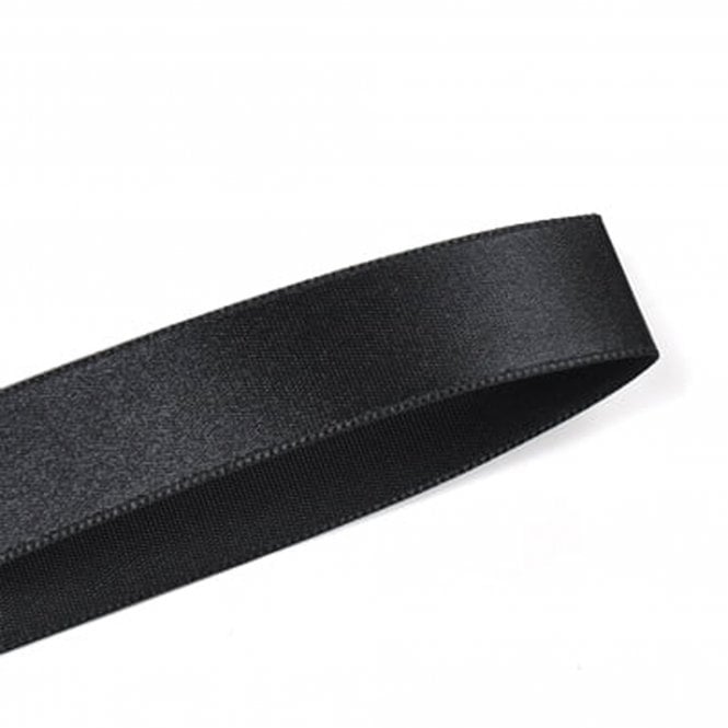 Lux Ribbon Black Double-Faced Satin Ribbon - 25mm