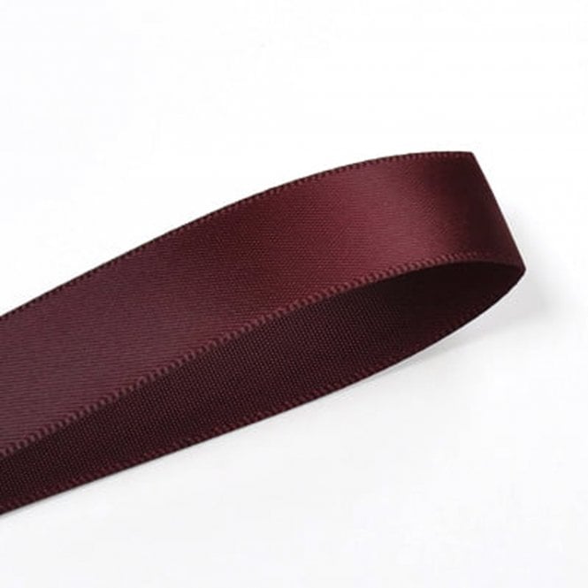Lux Ribbon Burgundy Double-Faced Satin Ribbon - 25mm