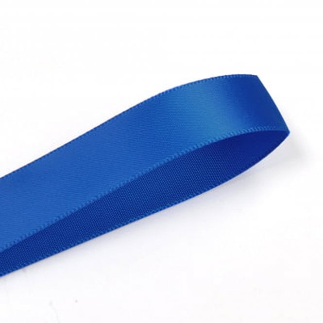 Lux Ribbon Electric Blue Double-Faced Satin Ribbon - 10mm