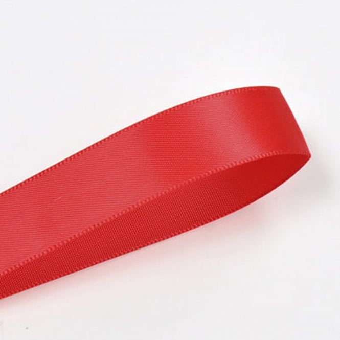 Lux Ribbon Hot Red Double-Faced Satin Ribbon - 25mm