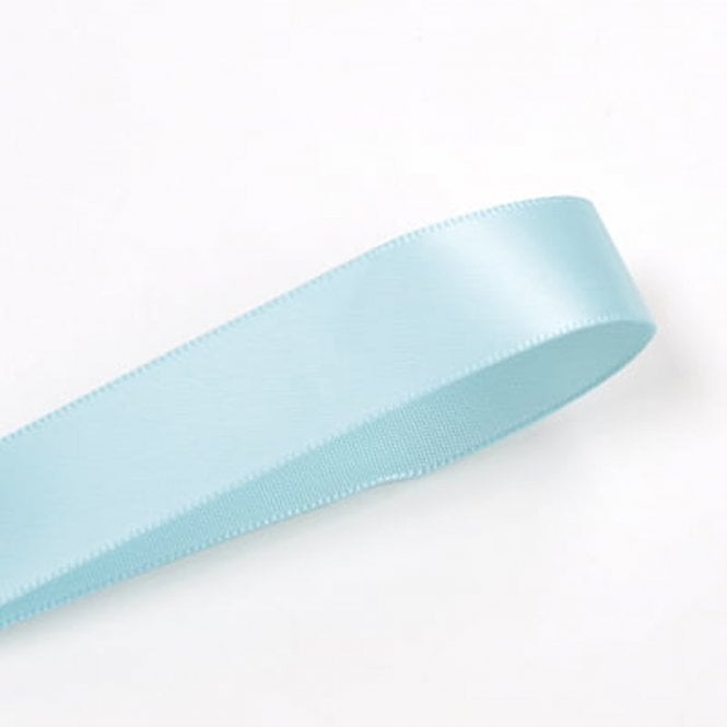 Lux Ribbon Light Blue Double-Faced Satin Ribbon - 25mm