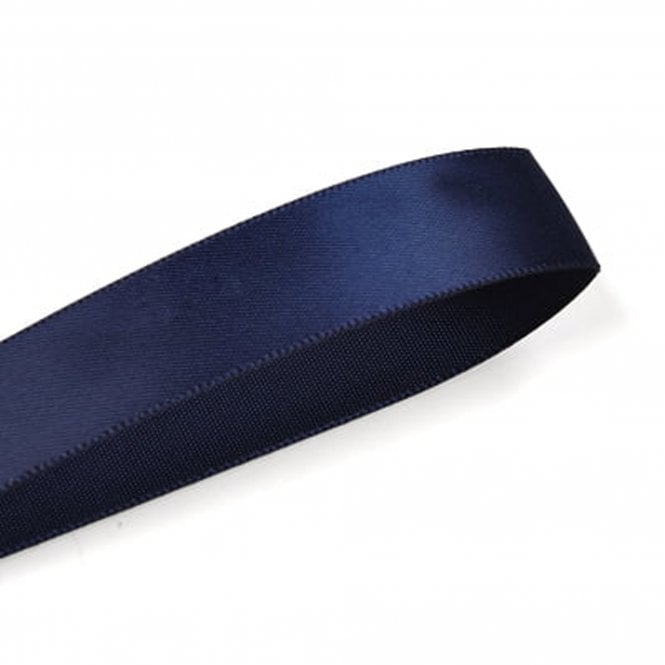 Lux Ribbon Navy Double-Faced Satin Ribbon - 25mm