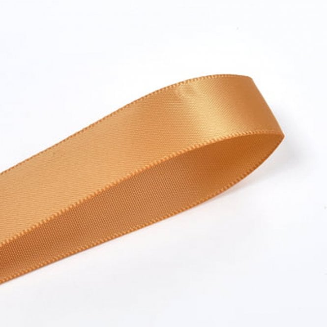 Lux Ribbon Old Gold Double-Faced Satin Ribbon - 25mm