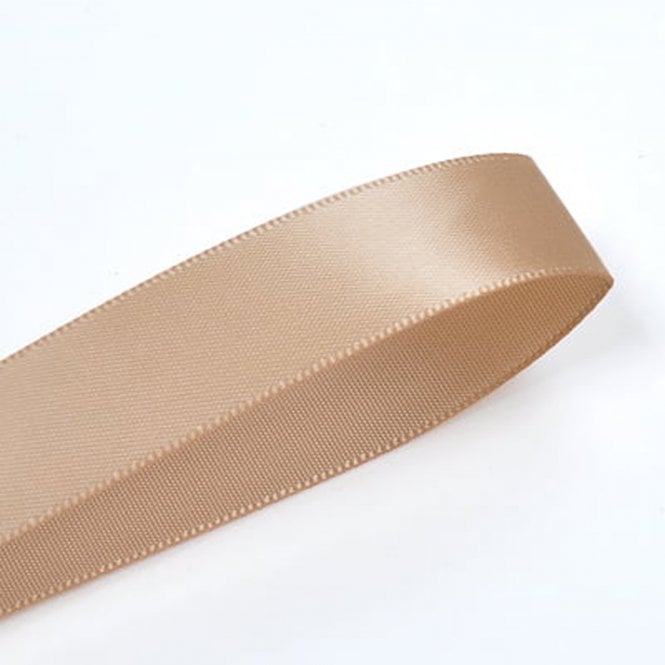 Lux Ribbon Tan Double-Faced Satin Ribbon - 10mm