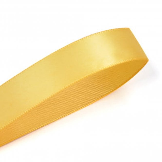 Lux Ribbon Yellow Gold Double-Faced Satin Ribbon - 15mm