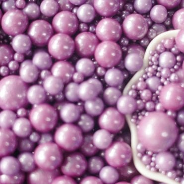 Majestic Mauve Edible Pearl Sprinkles - Mixed Sizes - 80g