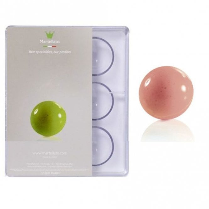 Martellato Semisphere Polycarbonate Mould - 6cm - 6 Cavities