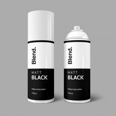 Matt Black Optimum Edible Food Colouring Spray 100ml 
